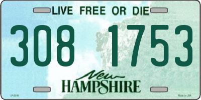 NH license plate 3081753
