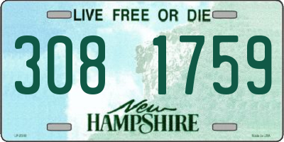 NH license plate 3081759