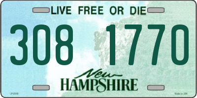 NH license plate 3081770