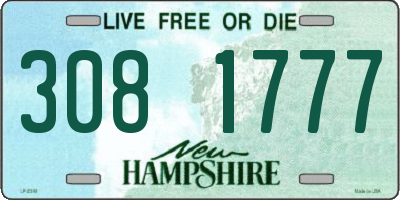 NH license plate 3081777
