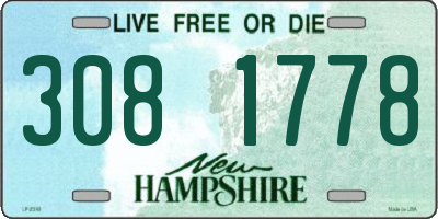 NH license plate 3081778