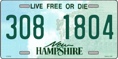 NH license plate 3081804