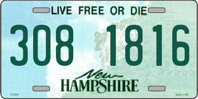 NH license plate 3081816