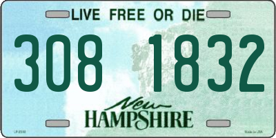 NH license plate 3081832