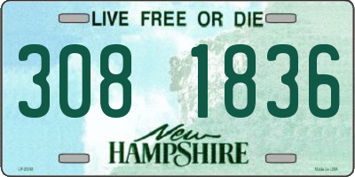 NH license plate 3081836