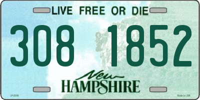 NH license plate 3081852