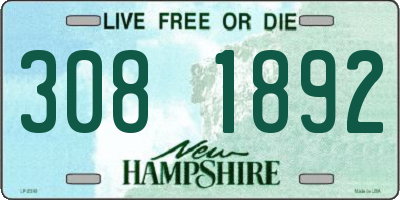 NH license plate 3081892