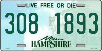 NH license plate 3081893