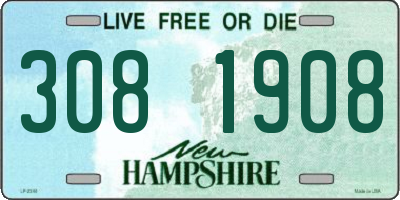 NH license plate 3081908