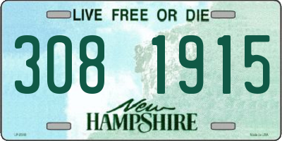NH license plate 3081915
