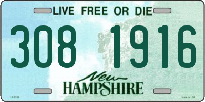 NH license plate 3081916