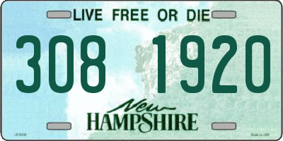 NH license plate 3081920