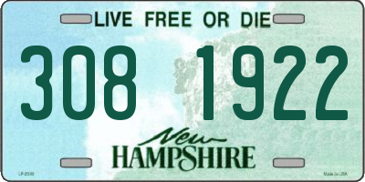 NH license plate 3081922