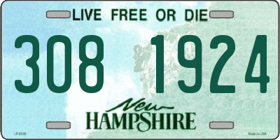 NH license plate 3081924