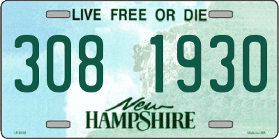 NH license plate 3081930