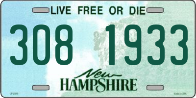 NH license plate 3081933