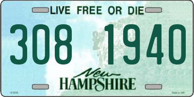 NH license plate 3081940