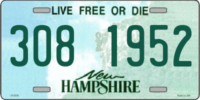 NH license plate 3081952