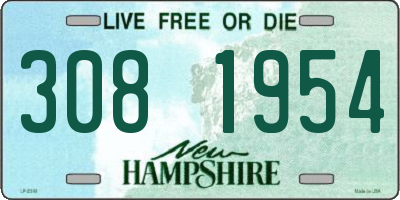 NH license plate 3081954