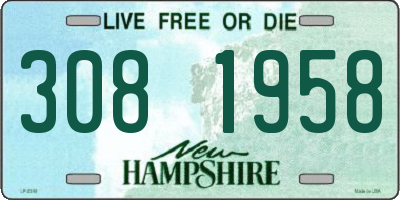 NH license plate 3081958