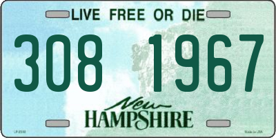 NH license plate 3081967