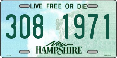 NH license plate 3081971