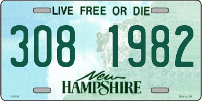 NH license plate 3081982