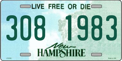 NH license plate 3081983