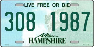 NH license plate 3081987