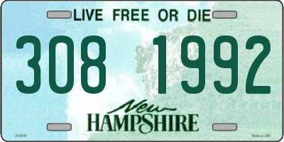 NH license plate 3081992