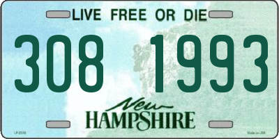 NH license plate 3081993