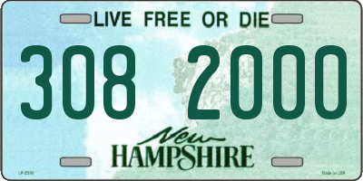 NH license plate 3082000