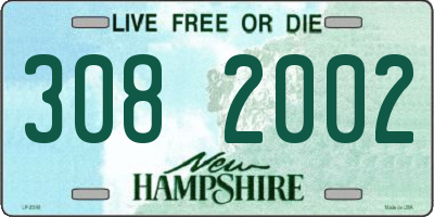 NH license plate 3082002