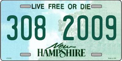 NH license plate 3082009