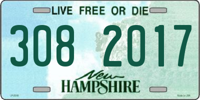 NH license plate 3082017