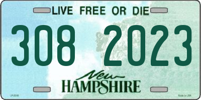 NH license plate 3082023