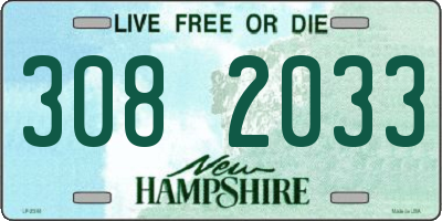 NH license plate 3082033