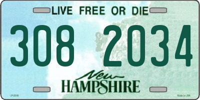 NH license plate 3082034