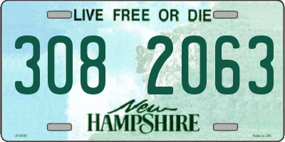 NH license plate 3082063
