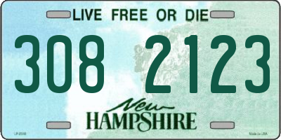 NH license plate 3082123