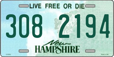 NH license plate 3082194