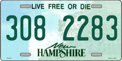 NH license plate 3082283