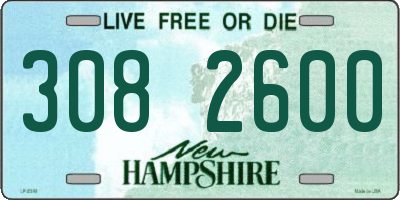 NH license plate 3082600