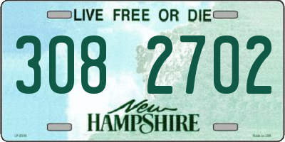 NH license plate 3082702