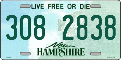 NH license plate 3082838