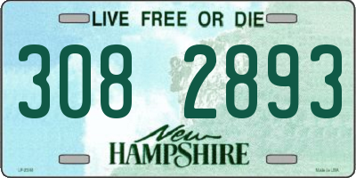 NH license plate 3082893