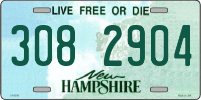 NH license plate 3082904