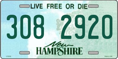 NH license plate 3082920