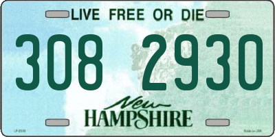 NH license plate 3082930