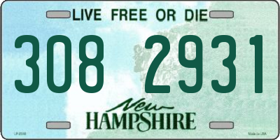 NH license plate 3082931